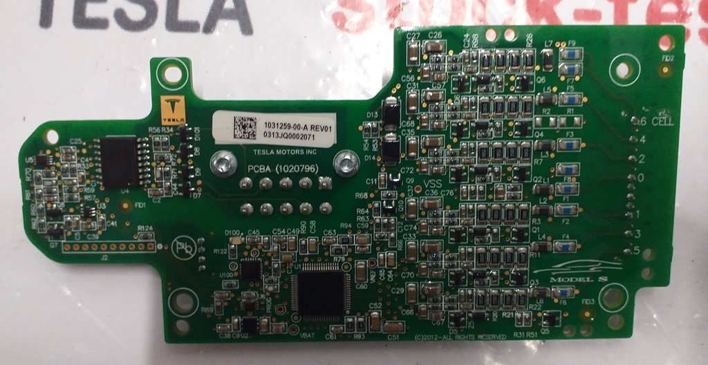 Main Battery Module S2 Control Board (BMB) REV01 Tesla model S 1031259-00-A